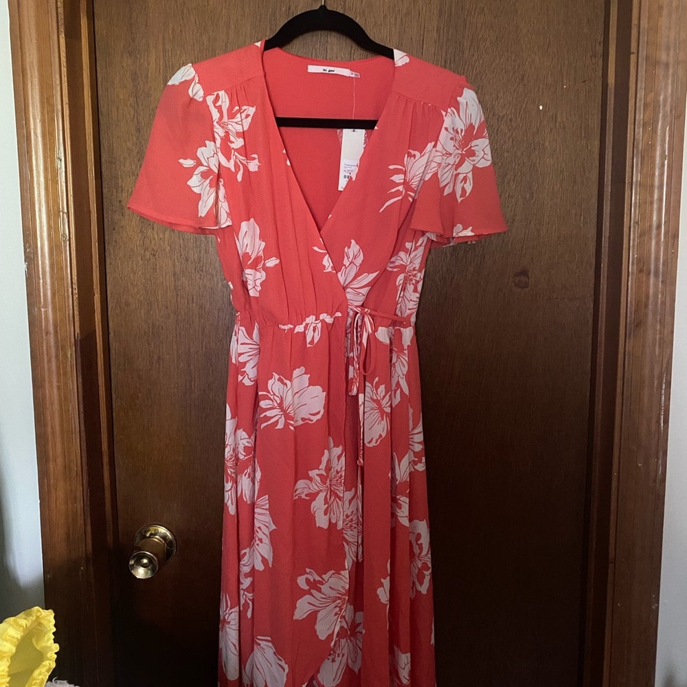 Mi Ami High-Low Floral Wrap Dress